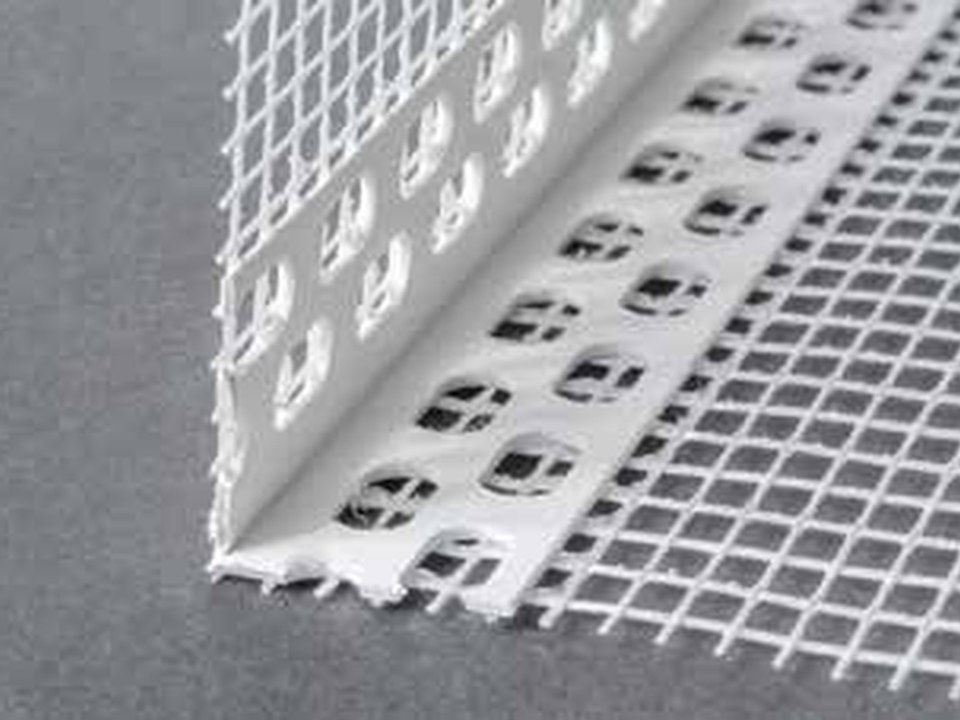 Akifix PVC corner beads with mesh, for sale in Paphos